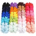 40Pcs Baby Girls 3.5'' Boutique Grosgrain Ribbon Hair Bows Elastic Hair Ties Ponytail Holder Hair Bands in Pairs for Girls Toddlers Kids Children Teens. 
