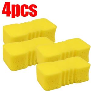 4PCS Large Car Cleaning Sponge Gentle Care for Wax Polishing Car Wheel Tire Wipe High Absorbent Sponge Pad Auto Wash Maintenance Tools