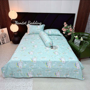 🌇HÀNG NHẬP🌇 Bộ Lụa Tencel Viscose Mát Mịn Bộ 4 Món Ga Gối và 5 Món Gồm Chăn Chần Bông Micro Cao Cấp _ Nemtot Bedding