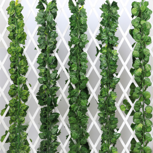 Artificial Plants Home Decor Green Silk Hanging vines Fake Leaf Garland Leaves Diy For Wedding Party Room Garden Decoration