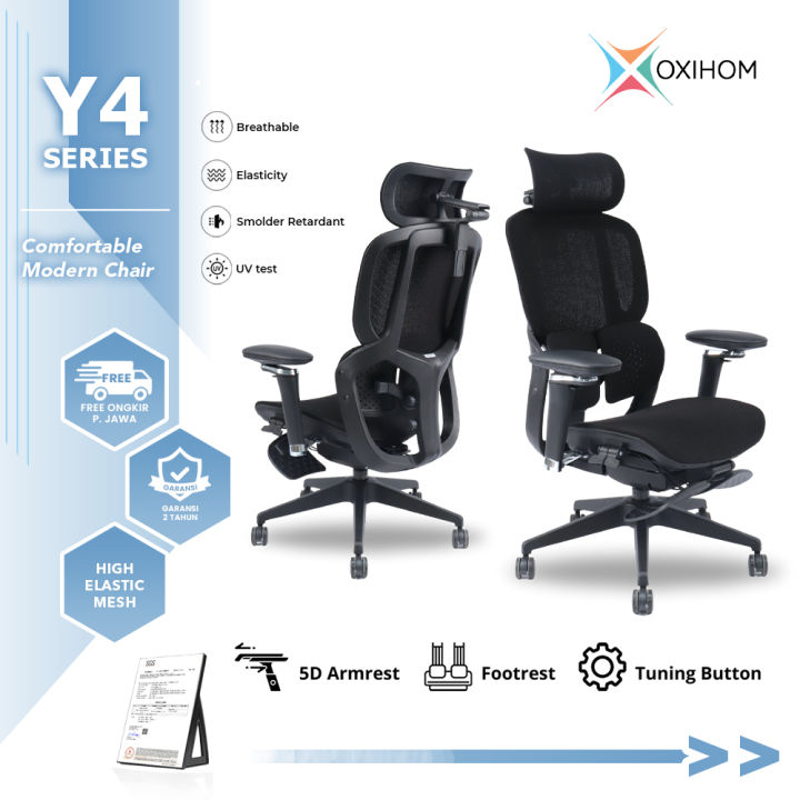PROMO Oxihom Y4 Kursi Mesh Kursi Kantor Kursi Kerja Kursi Gaming