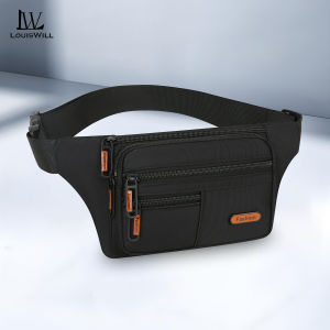LouisWill Mens Waist Bag Fashion Waterproof  Sports Chest Bag Travel Business Bags Large capacity Outdoor Casual Lightweight Cross Body Bag