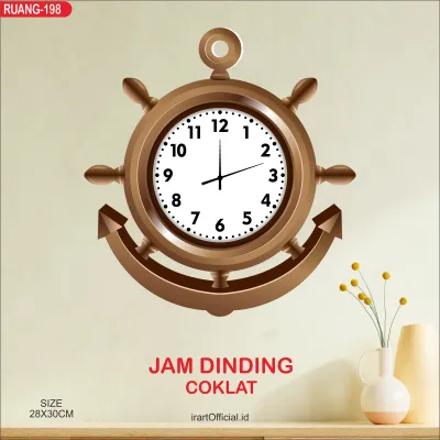 RC 200 Jam Dinding aesthetic Ukir HOME Sweet Home MOTIF JANGKAR Hiasan dinding Ruang tamu