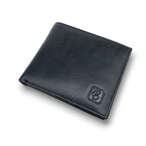 Benedetti 194 กระเป๋าสตางค์ กระเป๋าเงิน หนังแท้ สำหรับ หญิง ชาย สีดำ / สีน้ำตาล แบบชั้นการ์ด 2 ฝั่ง มีช่องใส่รูป สไตล์คลาสสิก