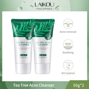 Buy 1 Take 1 LAIKOU Tea Tree Cleanser Soothing Acne Oil Control Gentle Cleansing Nourishing Facial Cleanser 50g
