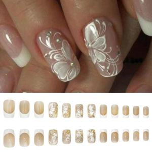 Báo Chí trên móng tay móng giả dính keo trên móng tay giả móng tay móng Tay Acrylic móng tay giả nhân tạo cho thiết kế móng nghệ thuật Tự làm