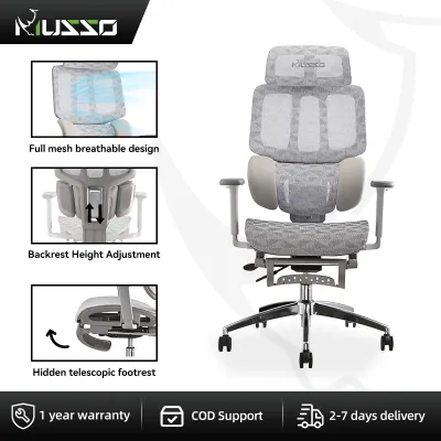 MUSSO H80 CLASS Ergonomic Chair with Adjustable Back Height 3D Armrest Adjustable Office Chair