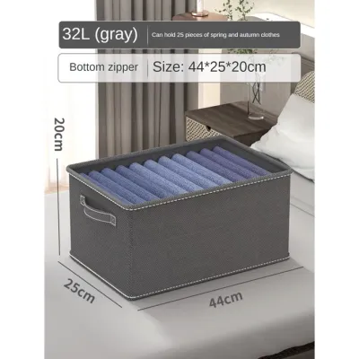 Household Storage Box for Clothes Foldable Clothes Organizer Wardrobe Layered Storage Box Organizer
