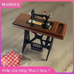 [COD] MADOU2 Máy may nội thất mini Nhà búp bê 1:12 có kéo để trang trí nhà búp bê
