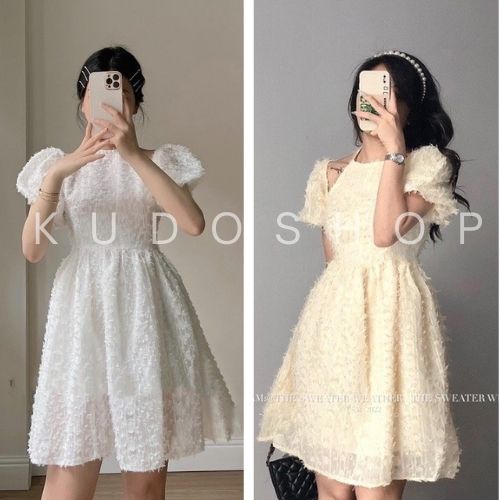 Mua Đầm trắng baby dáng xòe, váy tiểu thư kiểu dáng vintage hàn quốc  minstore365 - Yeep