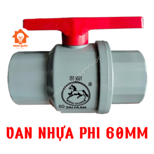 Van khóa ống nước Van nhựa PVC phi 60mm TAIJAAN