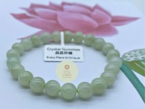 SG LOCAL - Certified Ice Clear Cat Hetian Jade Bracelet 和田玉冰晴猫手串