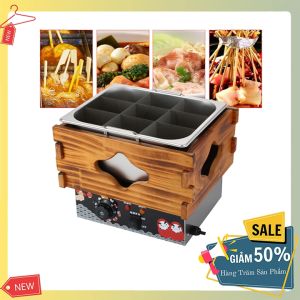 Nồi oden nấu lẩu xiên que tự chọn loại 9 ngăn