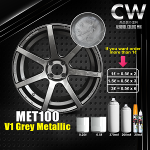 GUN METAL GREY 2K Paint 2K Cat Bancuh Cat Rim Sport Rim Cat Kereta Met100 Met200 Met300 Cat Bancuh