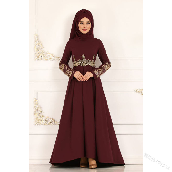 Maroon hot sale dress hijab