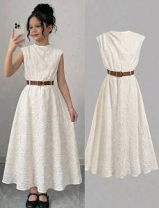 CC Elegant High-Waist A-Line Midi Skirt with Belt for Women