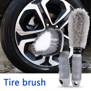 Car Brush Gray Cleaning Tools Supplies Car Car Wheel Cleaning Brush Tool Tire Washing Clean To Cleaning Rims Spokes Wheel Barrel Brush