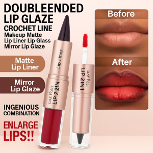 Two-in-one High Coverage Double-headed Lip Glaze Long Lasting Waterproof Matte Lip Lipstick 二合一高显色双头唇釉