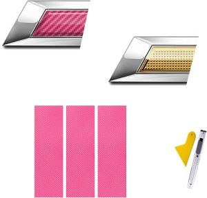 Compatible with Bowtie Logo Wrap Cut-Your-Own Emblem Overlay DIY Decals for Chevy 3PCS Matte Black