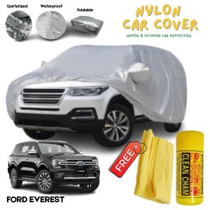 Nylon Car Cover for Ford Everest | Waterproof Dustproof Sun Protection | Lightweight SUV Car Cover with Chamois Towel