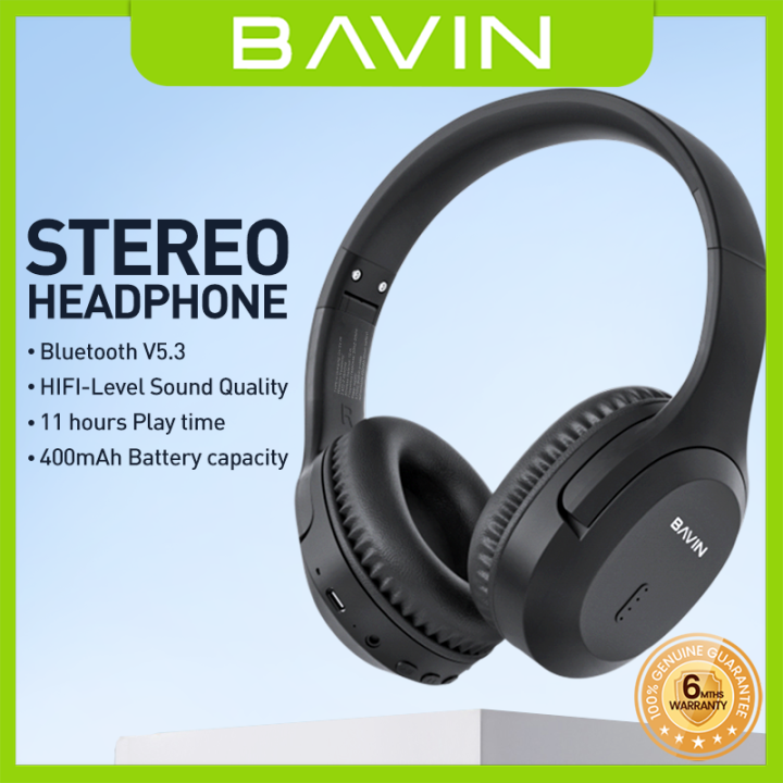 BAVIN BH50 Bluetooth 5.3V Stereo Audio Sounds Built-In Microphone W ...