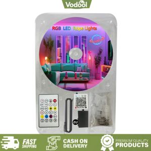 [VSC] RGB LED Rope Light IP67 Waterproof Flexible Neon Strip Light Bluetooth-compatible Music Sync LED Neon Light Strip Remote/APP Control for Bedroom Decor