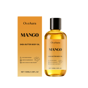 OceAura Mango Shea Butter Body Oil Nourishing Body Skin Moisturizing Soft and Refreshing Non-sticky Skin Care Oil