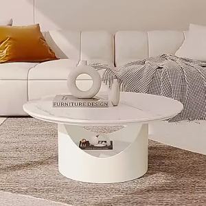 Small Round Coffee Table Tempered Glass Carbon Steel Frame Open Storage Waterproof Non-Slip Living Room Small Apartment Fully Assembled Modern Simple