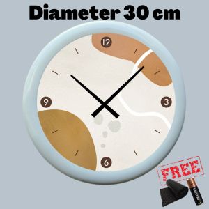 Jam Dinding Sdolcinato 06 Motif Minimalis Mesin Sweep Silent Diameter Besar 30cm