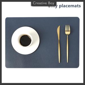 [Creative] Double-layer Leather Table Mat Nordic Heat-proof Placemat Insulation Waterproof Oil-proof Table Mats For Home Hotel Decoration