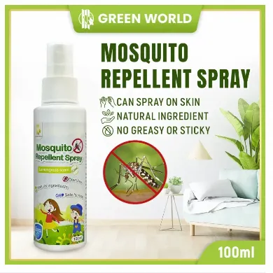 Mosquito Repellent Spray Green World Natural Ingredient Deet-Free