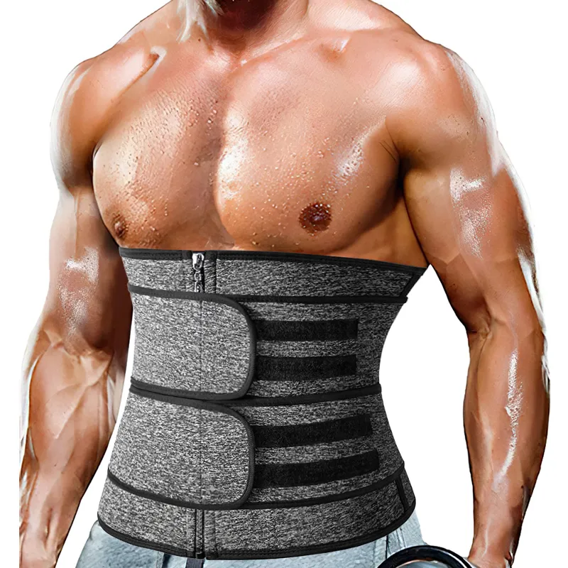 COMFY 23-44 INCH Men Waist Trimmer Weight Loss Stomach Belt Body Shaper Sweat  Belt Plus