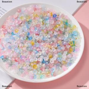 [COD] Beaution 50Pcs lot Gradient Flower Acrylic Beads Bellflower Spacer Beads Caps For DIY Charms Bracelets Jewelry Making Findings Accessorie
