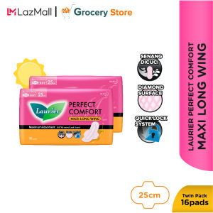 Laurier Super Maxi Long Wing Twin Pack (25cm 16s)