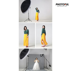 Combo dù phản dù bạc và vải softbox PHOTOFUL 150cm 16 cạnh - 686.camera