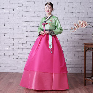daidai (Ready Stock) Korean Korea Adult Traditional Woman Long Sleeve Dress Costume Hanbok 传统韩服朝鲜婚礼服演出舞蹈服装古装高腰大长今