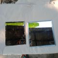 cermin bronze 35 x 35 tidak bevel tebal cermin 5mm. 