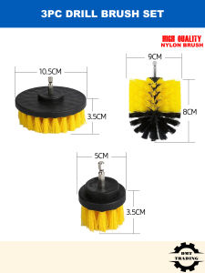 3/4/5Pcs Hex Shank Drill Brush Set for Heavy Duty Brushing Scrubbing Multi Purpose Cleaning Kitchen Toilet Car Carpet Motor Tyre