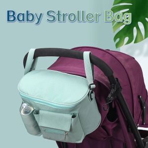 ROBERTADE Large Capacity Baby Stroller Bag Cartoon Multiple Pockets Baby Stroller Hanging Bag Universal Oxford Cloth Diaper Bag Organizer Baby Stroller Accessories