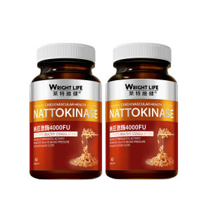 【2 Bottle】Wright Life Natto Capsules 4000FU Heart and Blood Supplement Improve Blood CirculationSoften Blood Vesselsreduce Cholesterol for Old Parents 保护心血管 - Halal