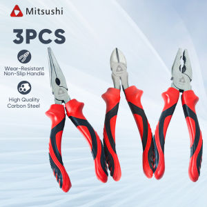 Mitsushi MIT-PCL3 3 Pcs. Pliers Set Cutter / Long Nose / Combination