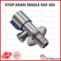 Stop Kran Single Bahan Stainless 1/2 Inch | Stop Kran Toilet Keran Shower Bidet Wastafel | Stop Kran Air Murah Single stainless Termurah Keran Air Shower Kran jet Shower toilet kloset sambungan selang shower. 
