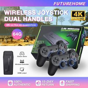 M8 64GB 10000Permainan baharu + konsol permainan retro klasik 4K Video 2 Pengawal Zweicx