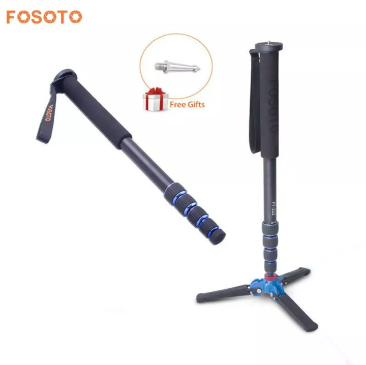 FOSOTO 65-inch Walking Stick Base Tripod 1650mm Alumninum Camera Unipod ...