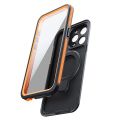 TELESIN Waterproof IP68 Phone Touch Sensitive Case Magnetic Ring Stand Shock Proof & Drop Resistant w/ Lanyard Strap for iPhone 15 P4-WTP-03. 