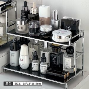 ✳️TSG65✳️ Iron & Acrylic Desktop Organizer Desktop Shelf Desk Organizer Desk Shelf Cosmetic Holder Cosmetic Organizer Cosmetic Shelf Perfume Holder Perfume Organizer Perfume Shelf Makeup Holder Makeup Organizer Makeup Shelf Dressing Table Organizer