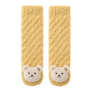 Giữ ấm mùa đông cho trẻ em Vớ trên đầu gối Vớ Cho Bé Tuổi Trẻ Mới Biết Đi 0-3 Tuổi gấu phim hoạt hình san hô mềm Lông Cừu Vớ