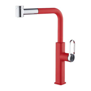 LDIES Pull Out Kitchen Faucet Single Lever Brass Rotation Hot and Cold Pink Chrome Water Saving Decked Sink Mixer Tap New Fashion 8Z1B6