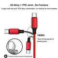 【3 In 1】Fast Charger Cable Charge Cord Nylon USB Charging Wire for Samsung Xiaomi Huawei Iphone Etc. 