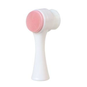 GURUNGMANI 3D Double Sid Face Washing Brush Manual Soft Bristles Face Scrub Brush Durable Pore Cleaner Exfoliator Facial Wash Instrument Women Men